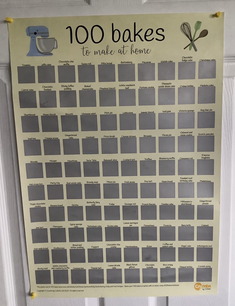 My #100bakeschallenge poster- progress so far!